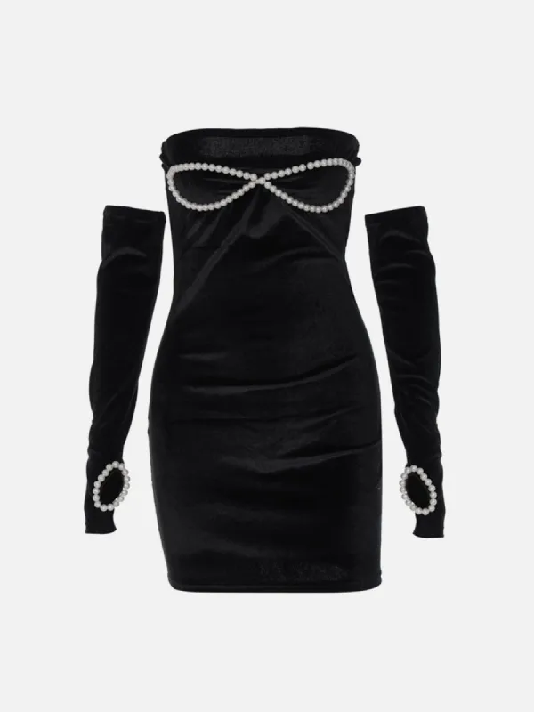 Pearl Bandeau Design Dress sold by Yugen Theory