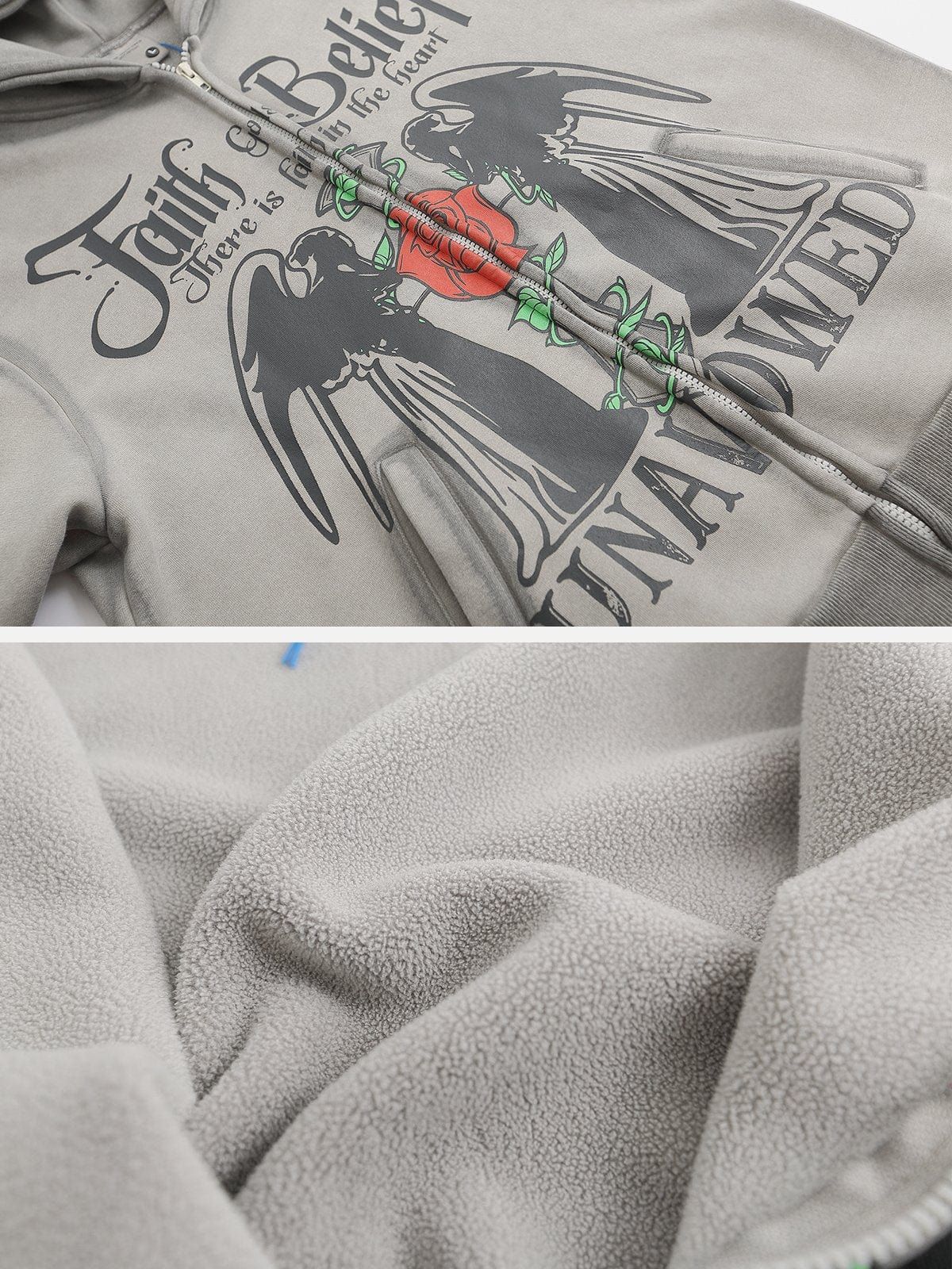 Angel Flower Print Washed Hoodie sold by Yugen Theory product image thumbnail 5