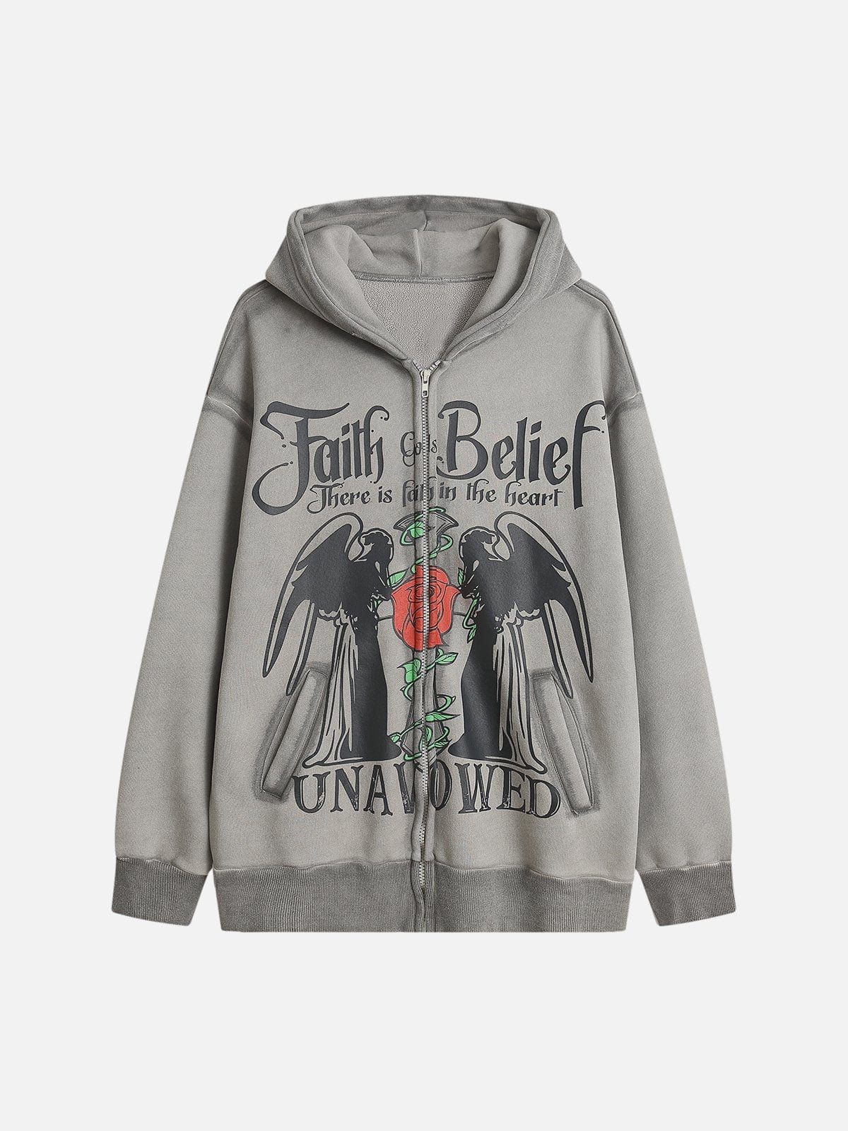Angel Flower Print Washed Hoodie sold by Yugen Theory product image thumbnail 3