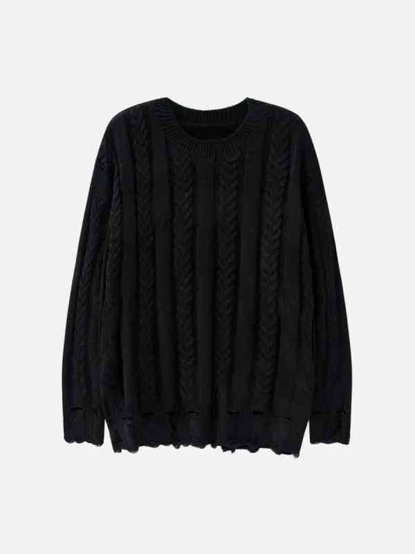 Solid Color Knit Sweater sold by Yugen Theory