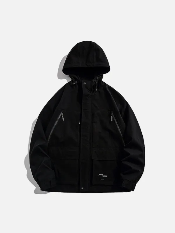Tilt Zip Up Big Pocket Hooded Jacket sold by Yugen Theory