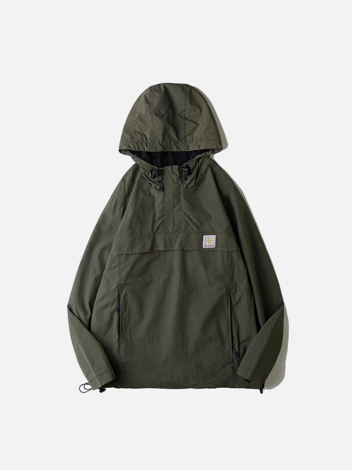 Half Zip Up Hooded Jacket sold by Yugen Theory product image thumbnail 4