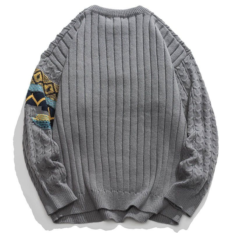 Patchwork Knit Sweater Bohemia Jacquard sold by Yugen Theory product image thumbnail 3