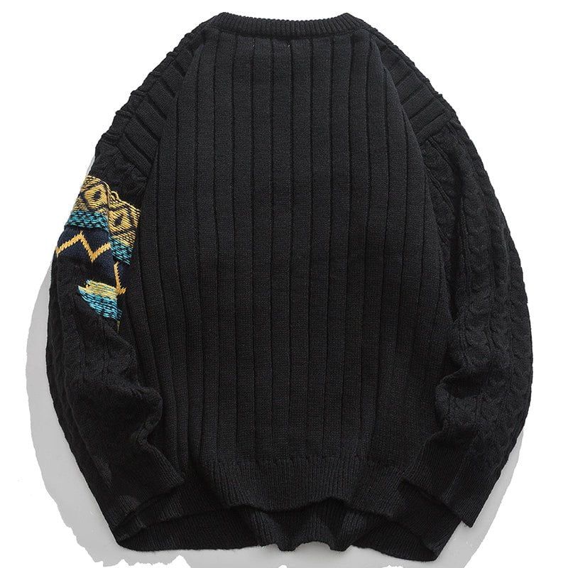 Patchwork Knit Sweater Bohemia Jacquard sold by Yugen Theory product image thumbnail 4
