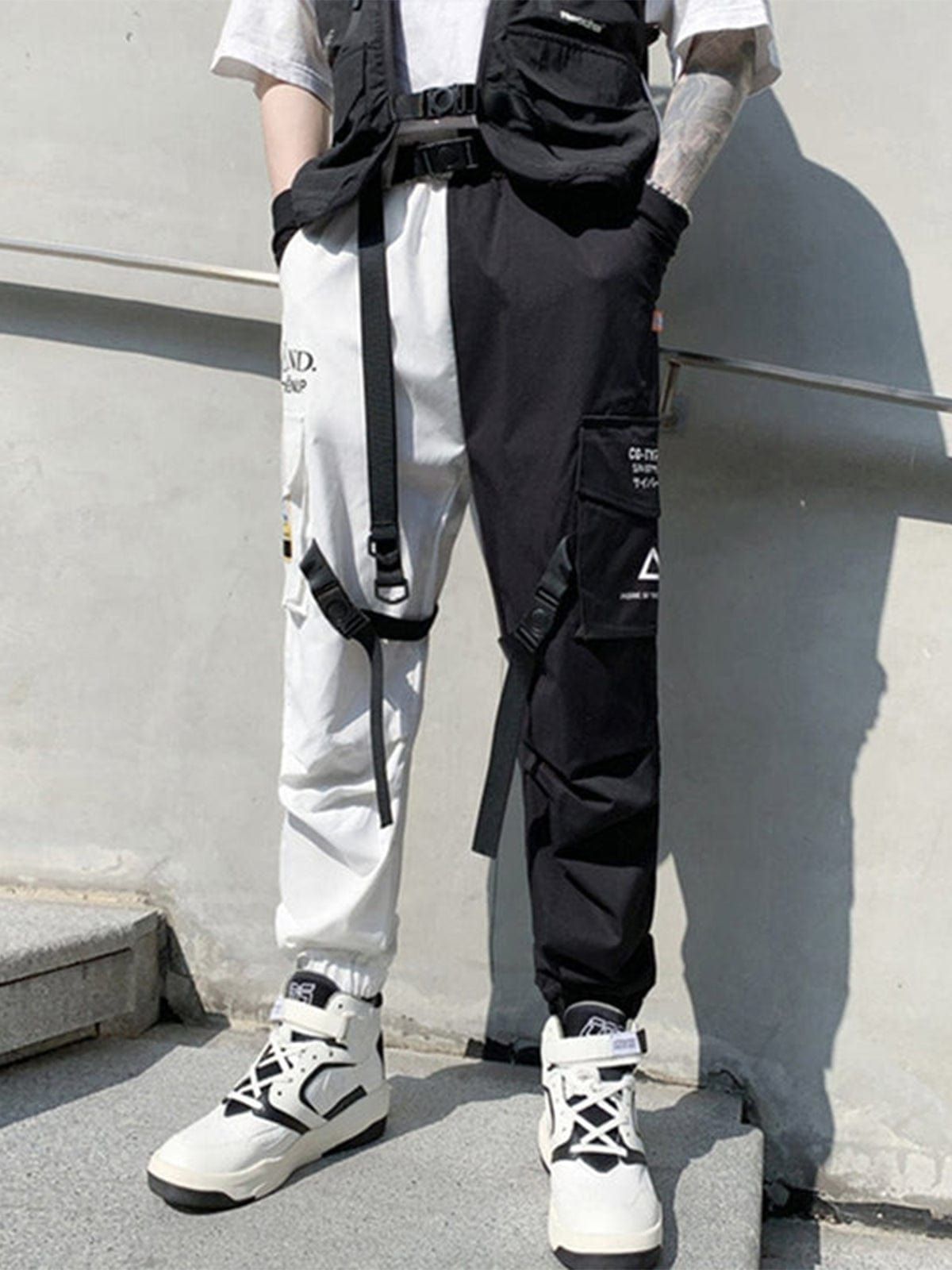 Patchwork Ribbons Print Cargo Pants sold by Yugen Theory product image thumbnail 3