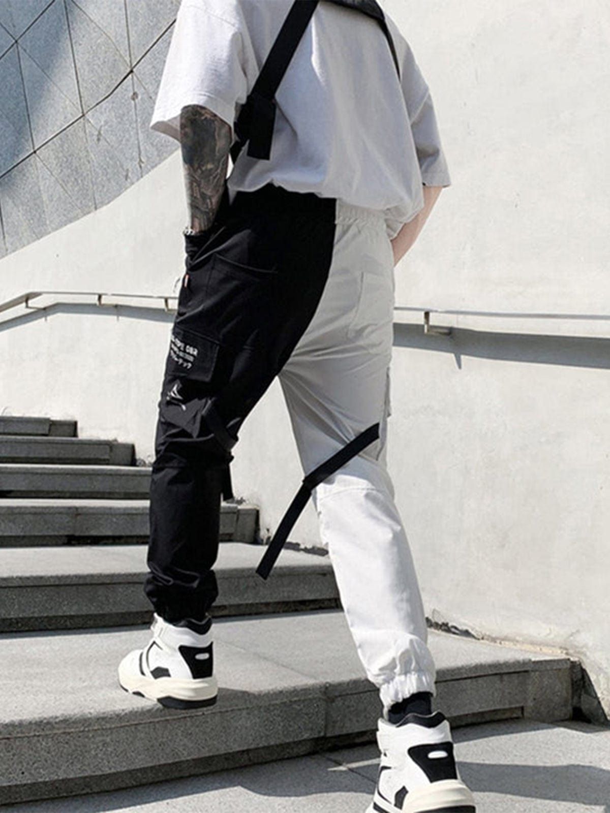 Patchwork Ribbons Print Cargo Pants sold by Yugen Theory product image thumbnail 2