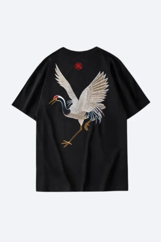 Gold Crane T-Shirt sold by Yugen Theory
