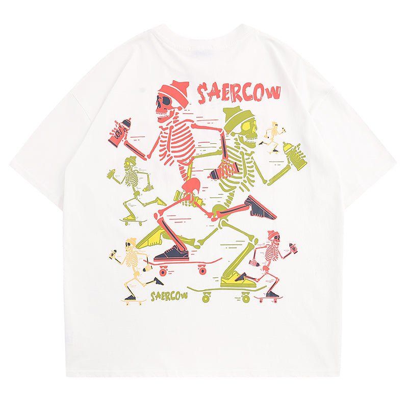 Funny T-shirt Skateboard Skeleton sold by Yugen Theory product image thumbnail 2