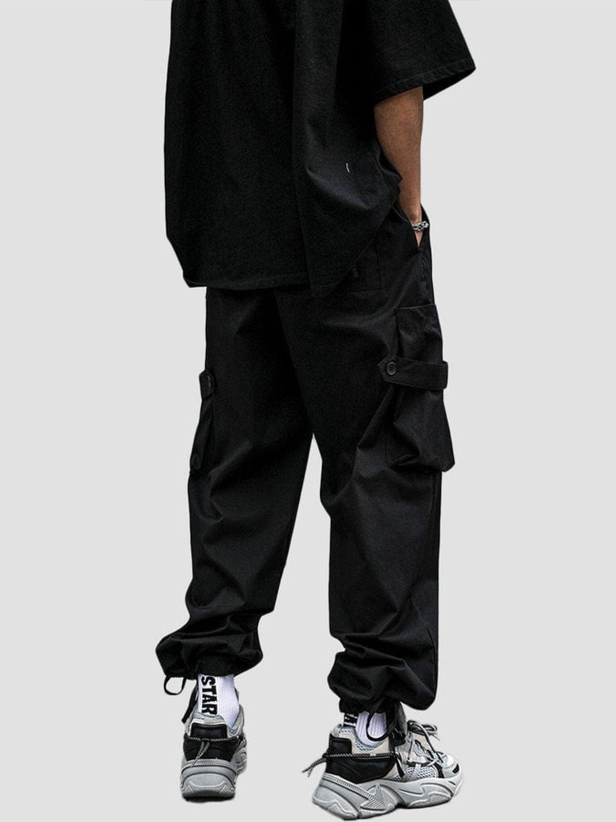 Multi Pockets Drawstring Cargo Pants sold by Yugen Theory