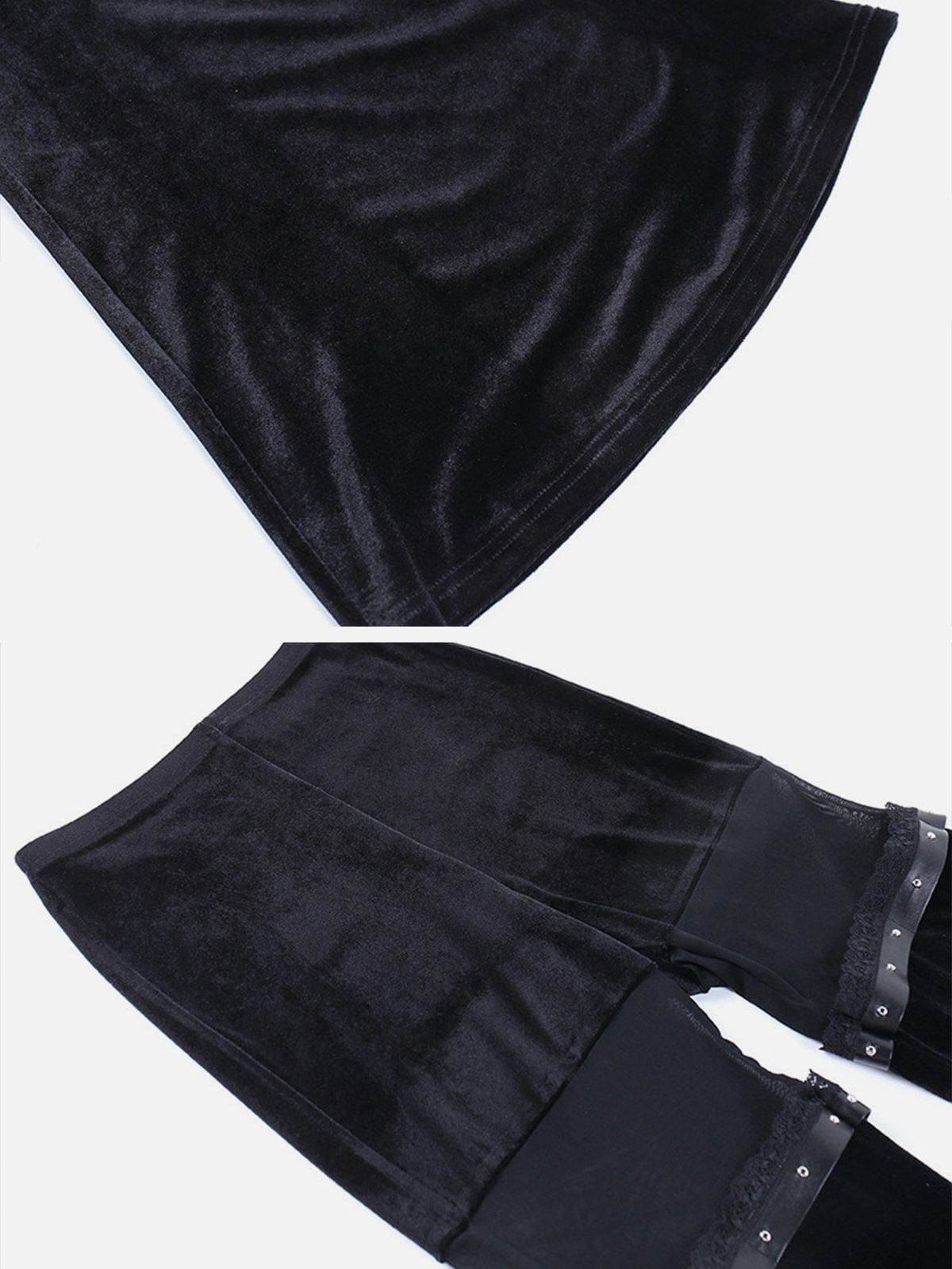 Mesh Patchwork Flare Pants sold by Yugen Theory product image thumbnail 4