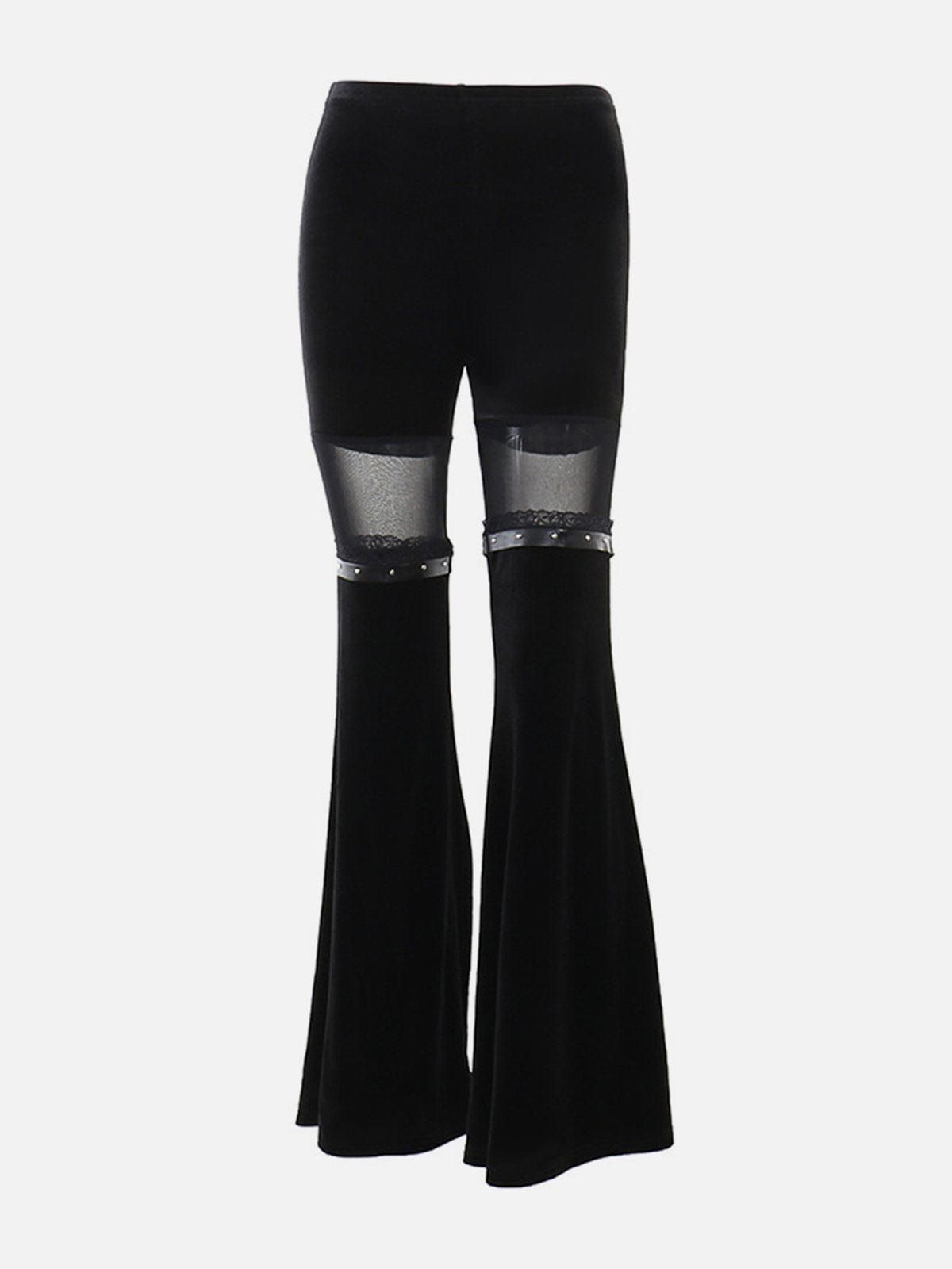 Mesh Patchwork Flare Pants sold by Yugen Theory