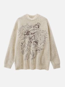 Angel Graphic Sweater sold by Yugen Theory