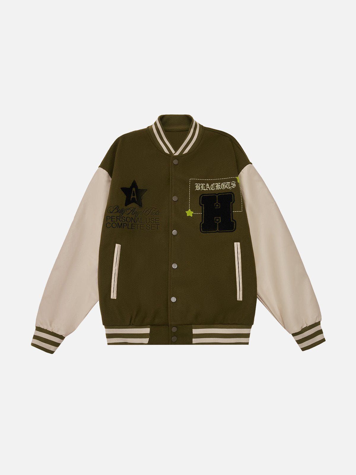 Vintage Rose Embroidery Varsity Jacket sold by Yugen Theory product image thumbnail 3