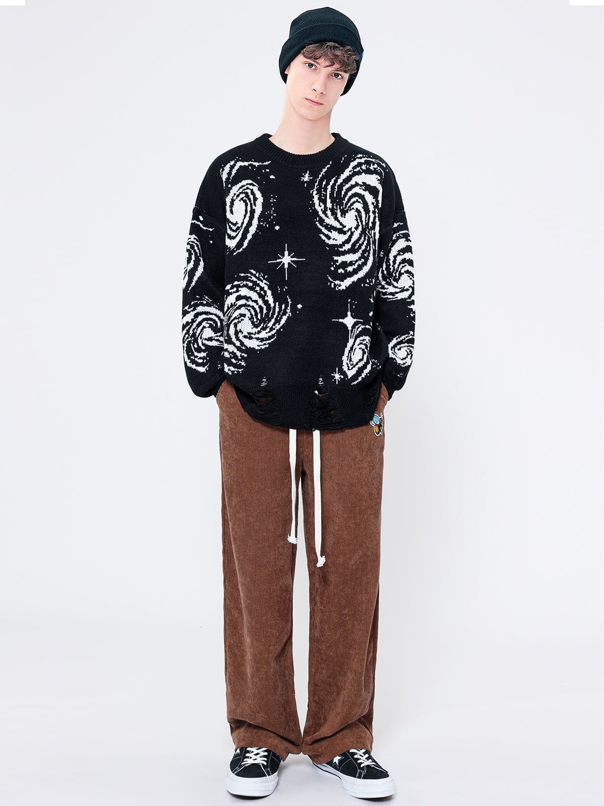 Starry Night Jacquard Knit Sweater sold by Yugen Theory product image thumbnail 4