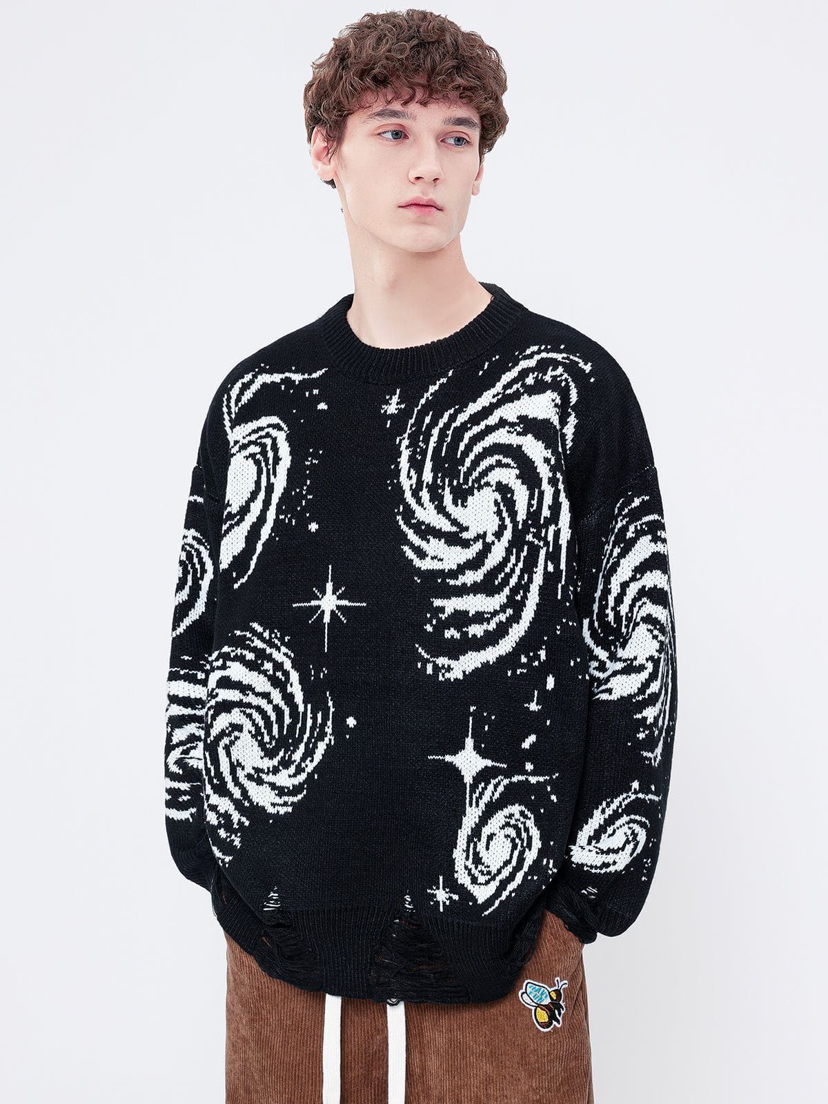Starry Night Jacquard Knit Sweater sold by Yugen Theory product image thumbnail 3