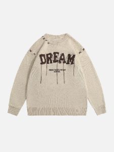 Letter Threads Design Sweater sold by Yugen Theory