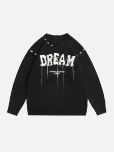 Letter Threads Design Sweater sold by Yugen Theory