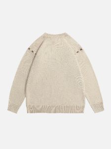 Letter Threads Design Sweater sold by Yugen Theory