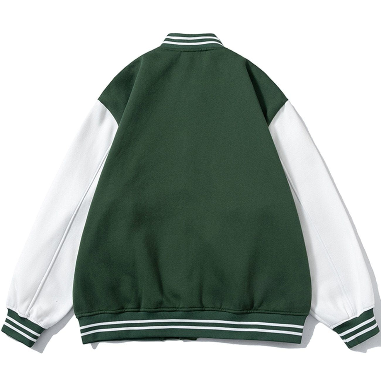 Embroidery Letter Varsity Jacket sold by Yugen Theory product image thumbnail 2