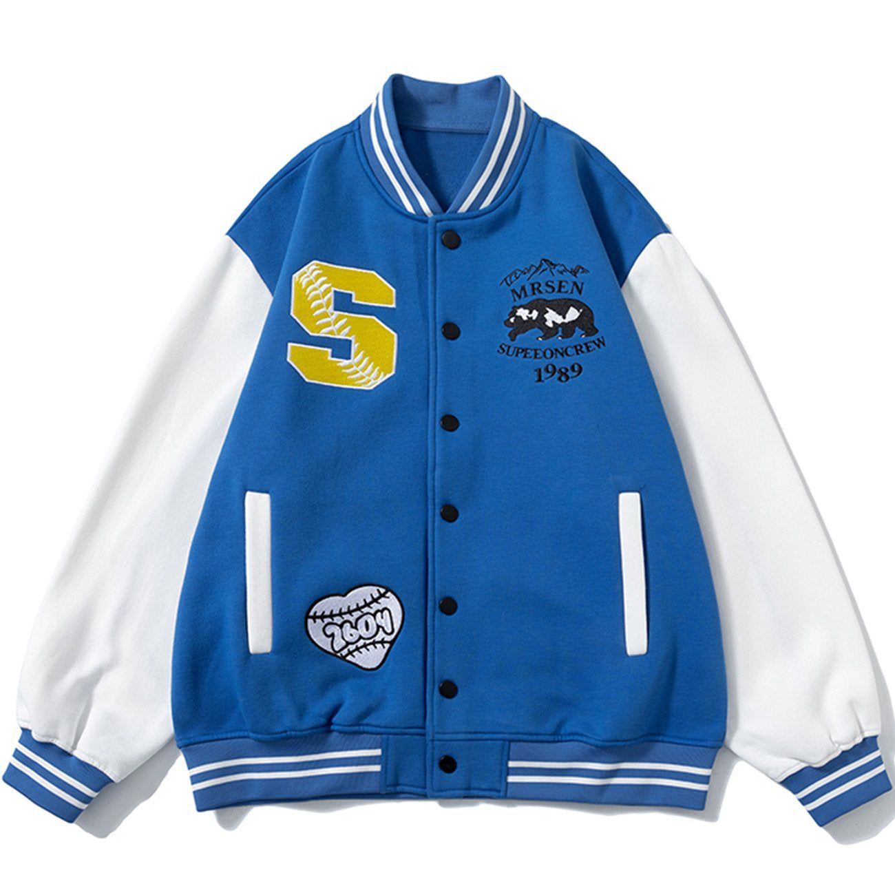 Embroidery Letter Varsity Jacket sold by Yugen Theory product image thumbnail 3
