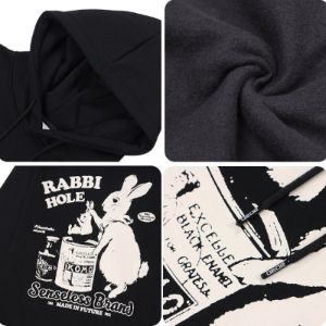 Oversize Fleece Hoodie Rabbit Hole sold by Yugen Theory