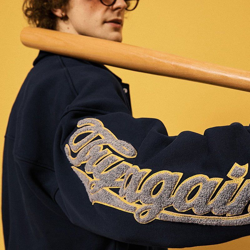 Fleece Varsity Jacket Flocked Letter sold by Yugen Theory product image thumbnail 5