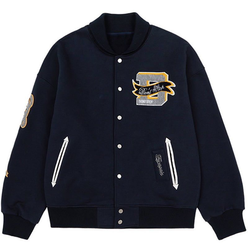 Fleece Varsity Jacket Flocked Letter sold by Yugen Theory product image thumbnail 2