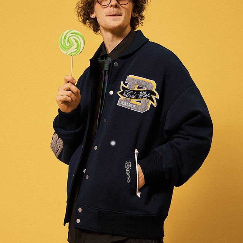 Fleece Varsity Jacket Flocked Letter sold by Yugen Theory product image thumbnail 3