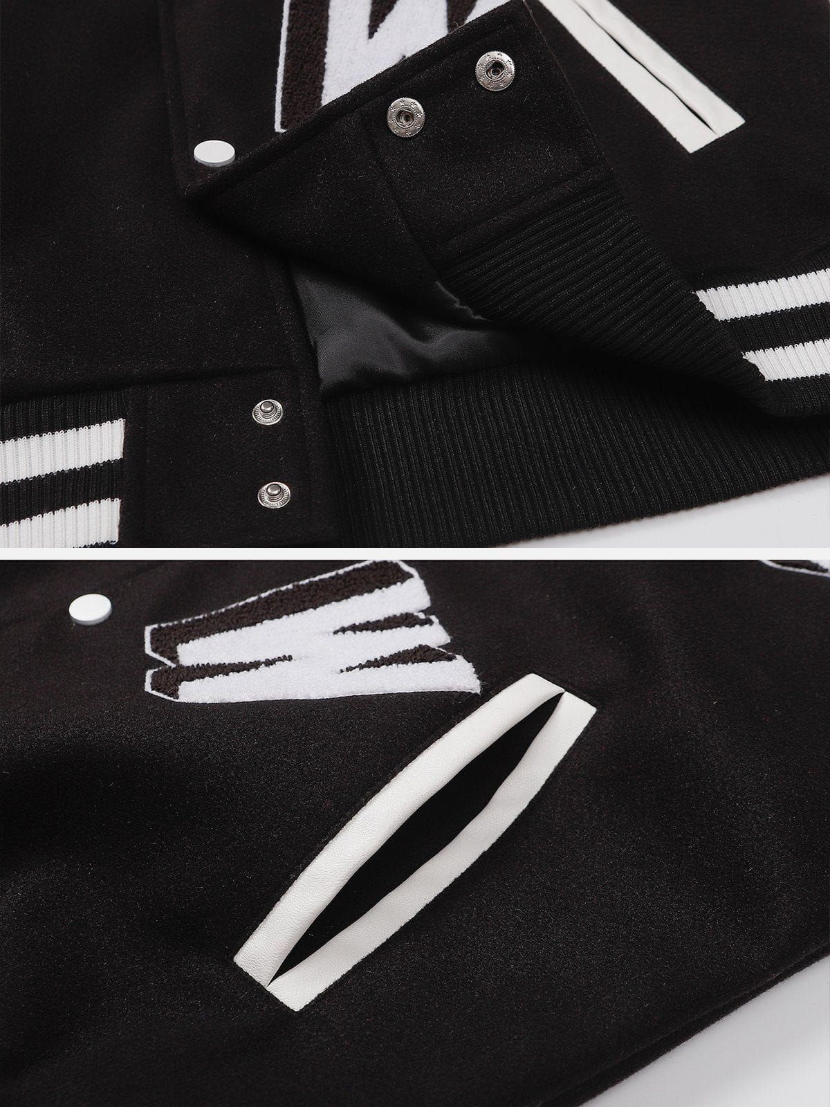 Vintage Rose Print Varsity Jacket sold by Yugen Theory product image thumbnail 4