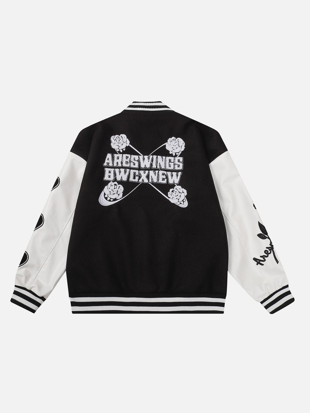 Vintage Rose Print Varsity Jacket sold by Yugen Theory product image thumbnail 2