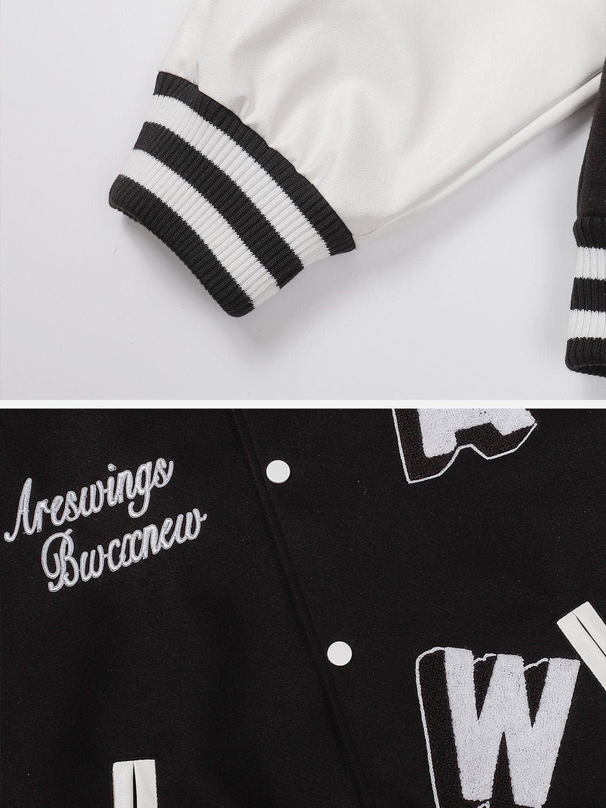 Vintage Rose Print Varsity Jacket sold by Yugen Theory product image thumbnail 3