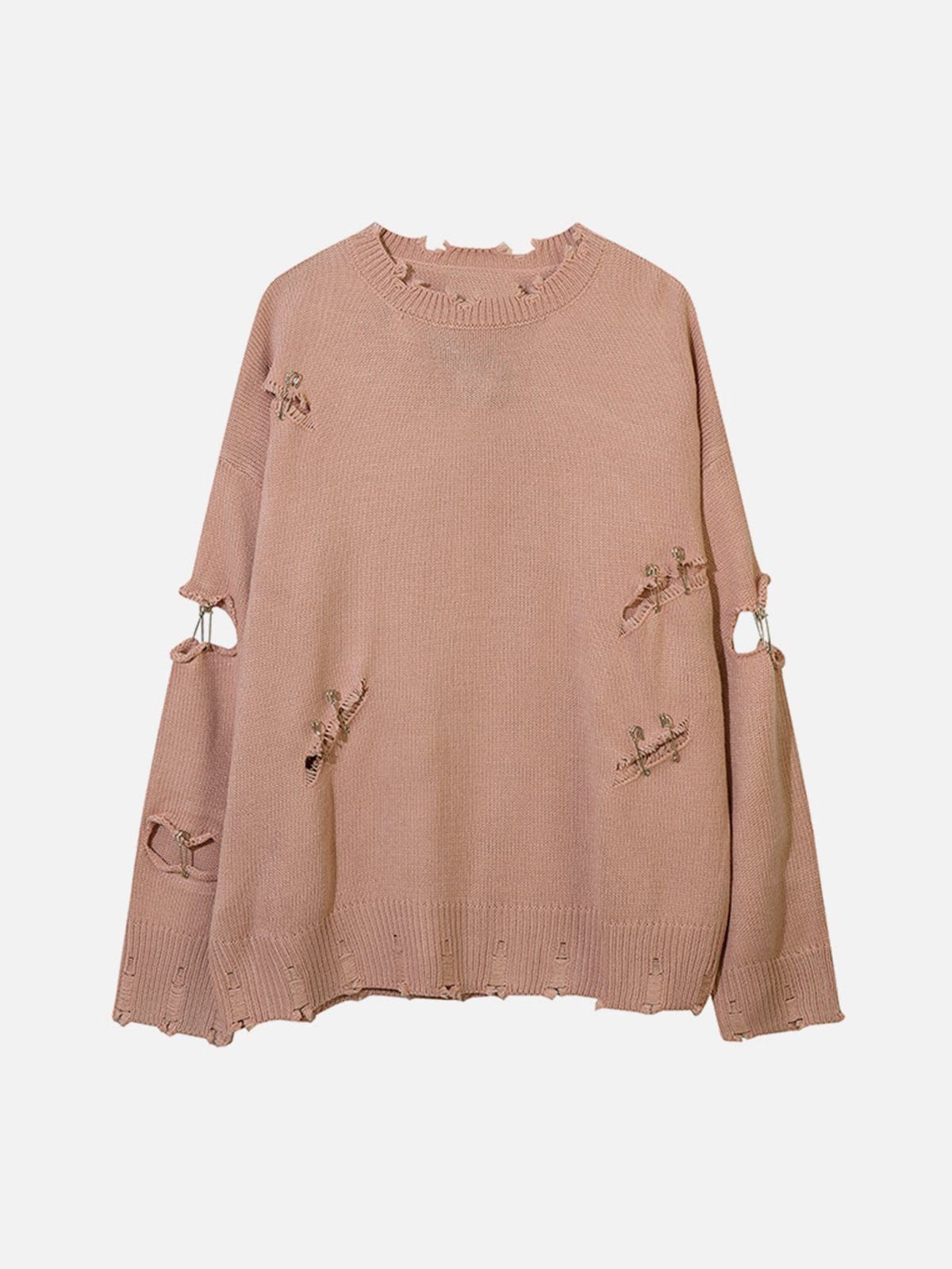 Personalized Pins Hole Knit Sweater sold by Yugen Theory product image thumbnail 5