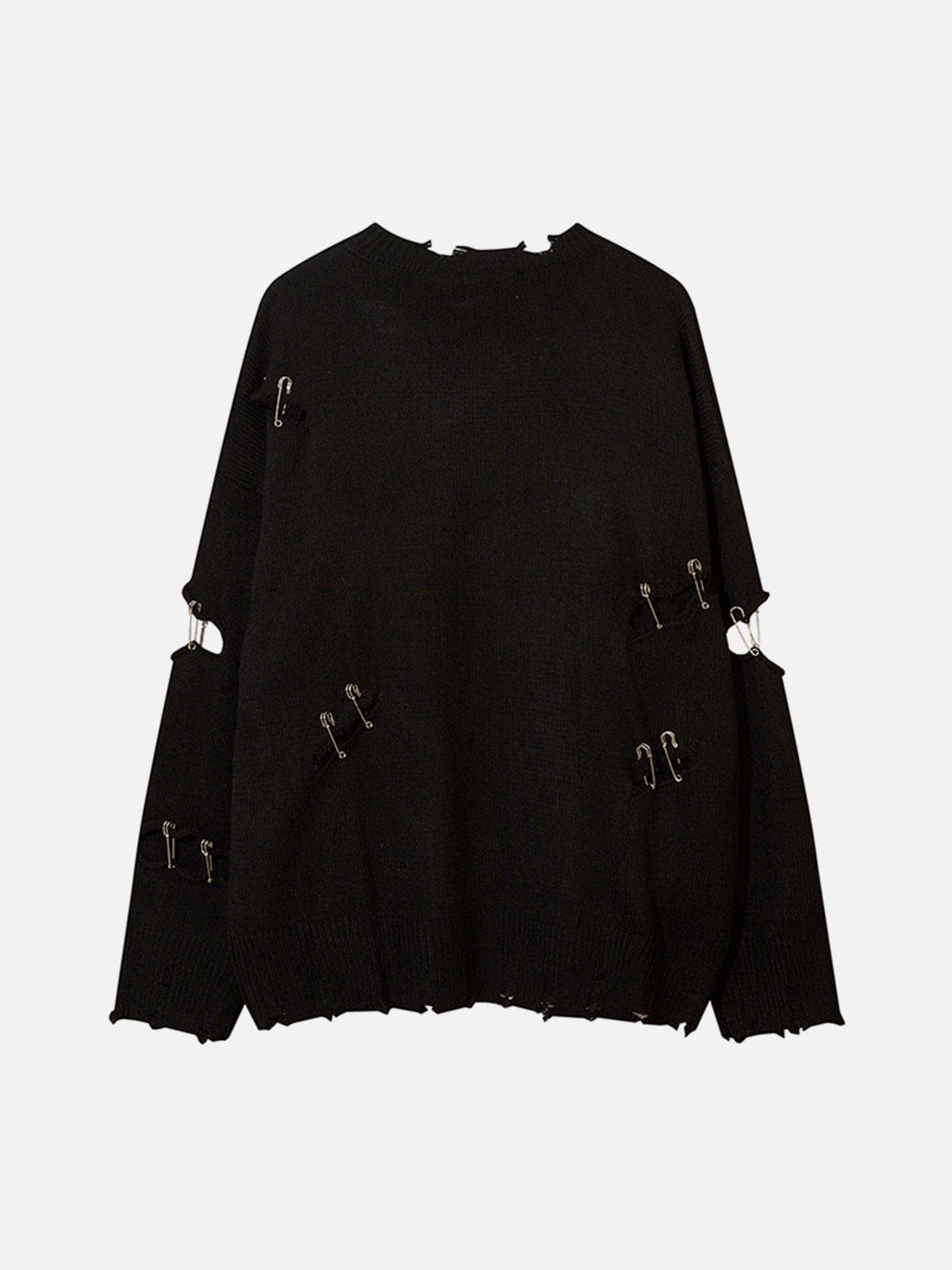 Personalized Pins Hole Knit Sweater sold by Yugen Theory product image thumbnail 4