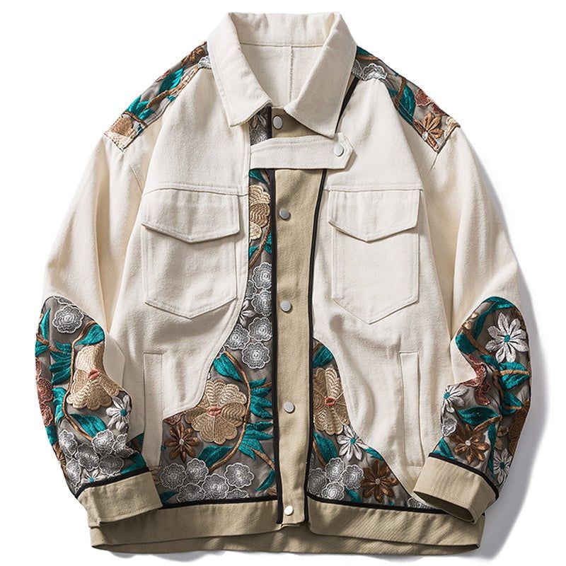 Vintage Jacket Embroidery Flowers sold by Yugen Theory