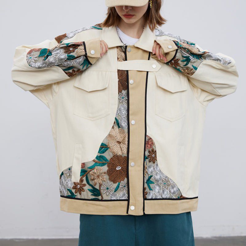 Vintage Jacket Embroidery Flowers sold by Yugen Theory product image thumbnail 2