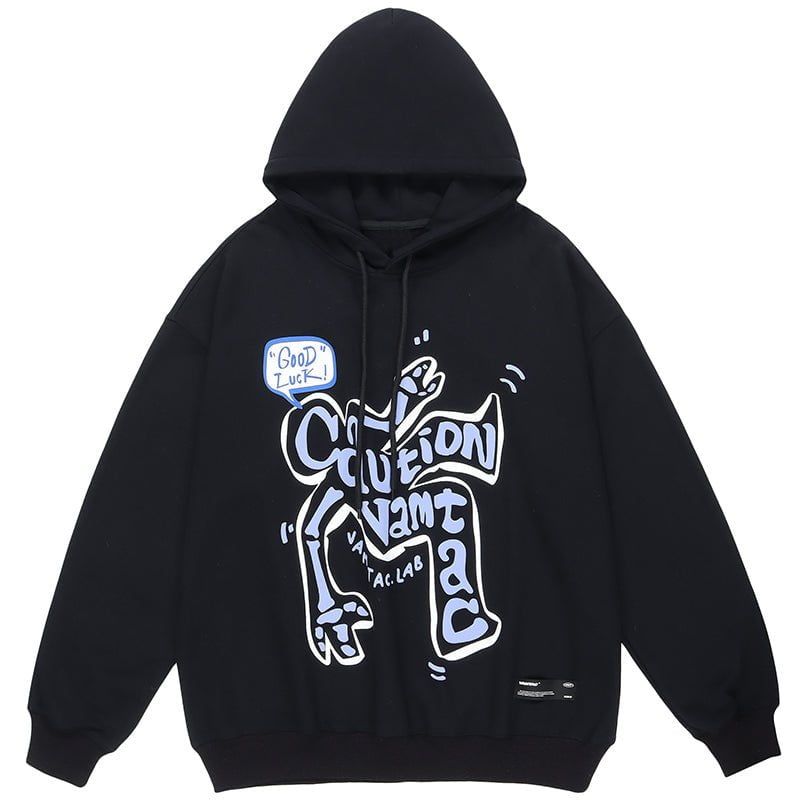 Streetwear Hoodie Skeleton Letters sold by Yugen Theory