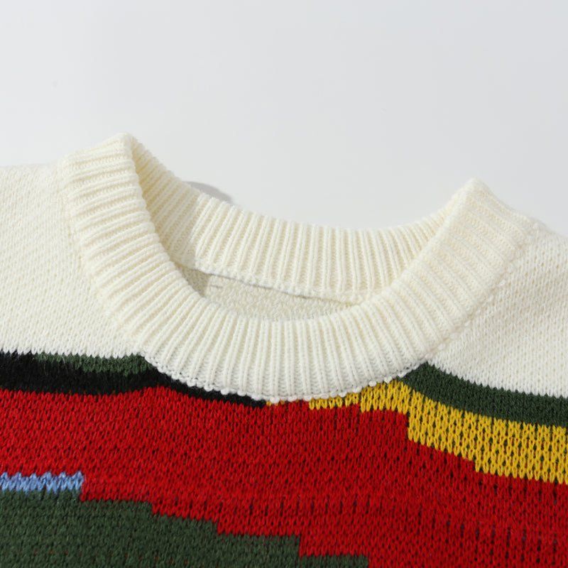 Jacquard Sweater Color Block sold by Yugen Theory product image thumbnail 5