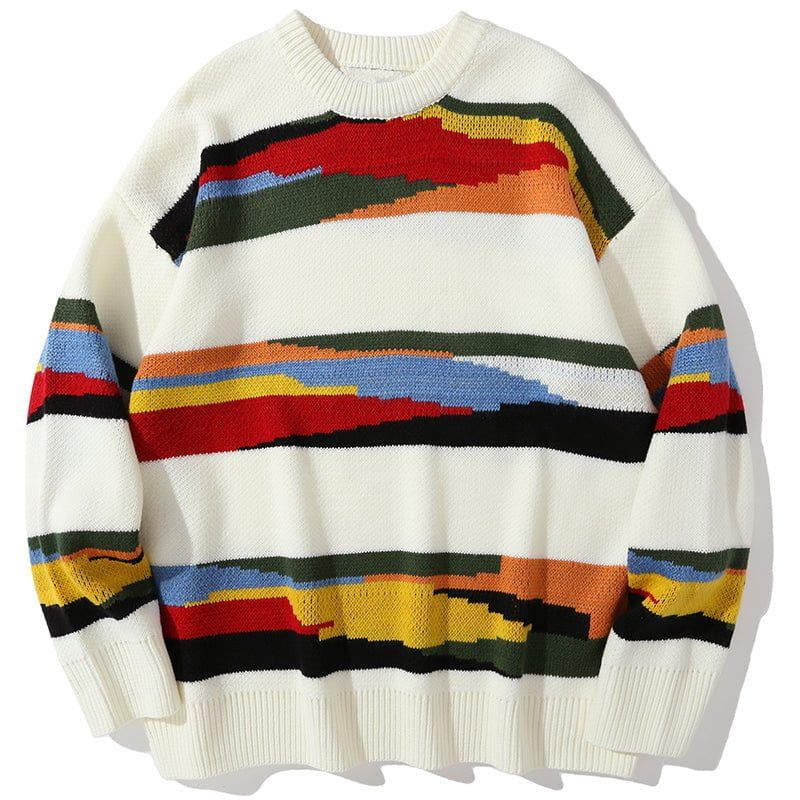 Jacquard Sweater Color Block sold by Yugen Theory product image thumbnail 2