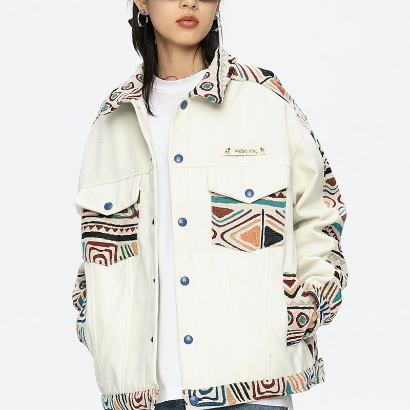 Retro Jacket Ethnic Printing sold by Yugen Theory product image thumbnail 3
