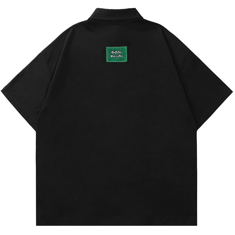 Causal S/s Shirt Embroidery Letter sold by Yugen Theory product image thumbnail 4