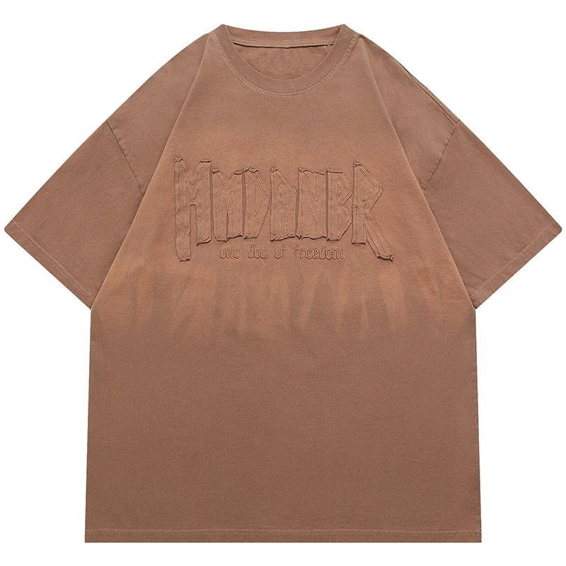 Gradient Wash T-shirt Letter Patch sold by Yugen Theory product image thumbnail 2