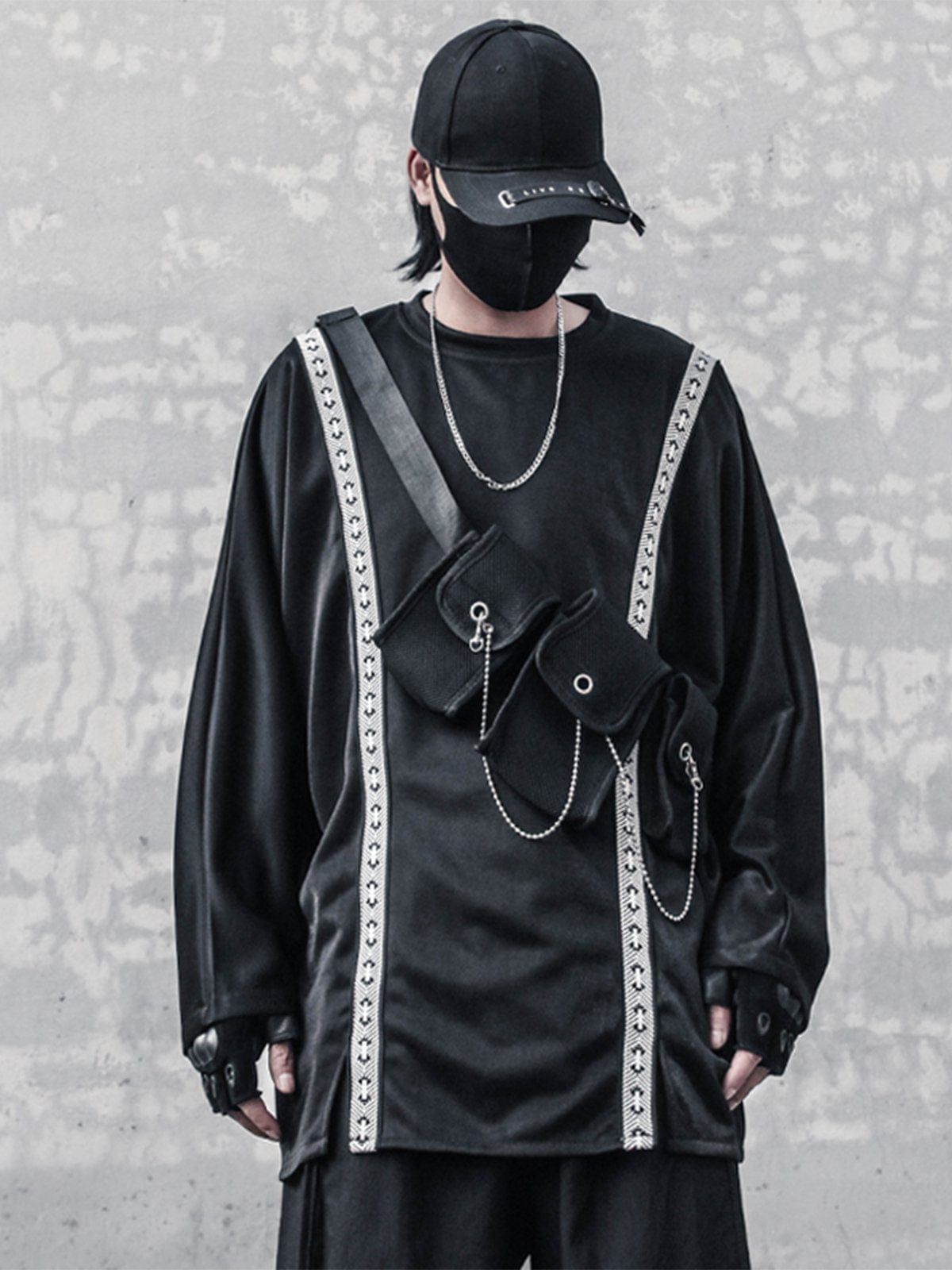 Patchwork Ribbon Sweatshirt sold by Yugen Theory