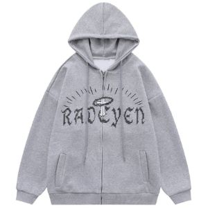 Fleece Zip Up Hoodie Cross sold by Yugen Theory
