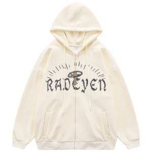 Fleece Zip Up Hoodie Cross sold by Yugen Theory