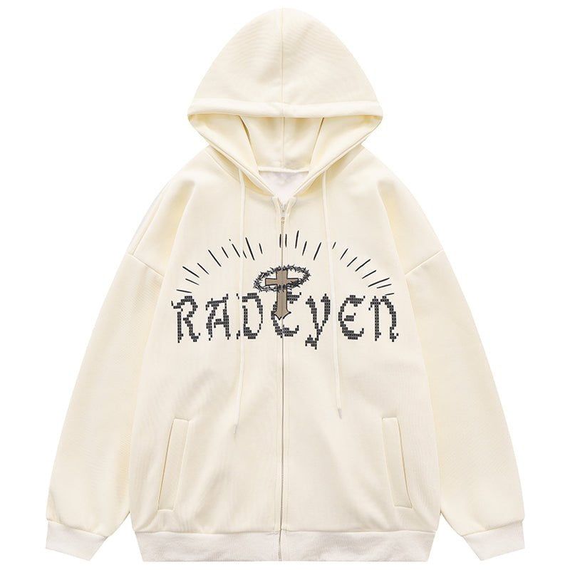 Fleece Zip Up Hoodie Cross sold by Yugen Theory product image thumbnail 2