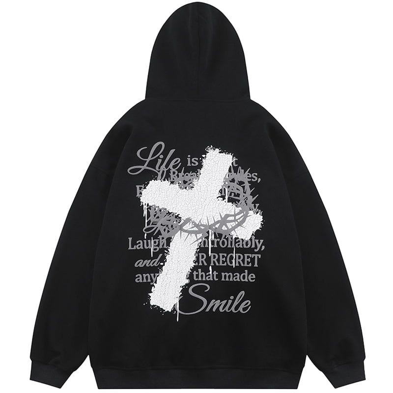 Fleece Zip Up Hoodie Cross sold by Yugen Theory product image thumbnail 4