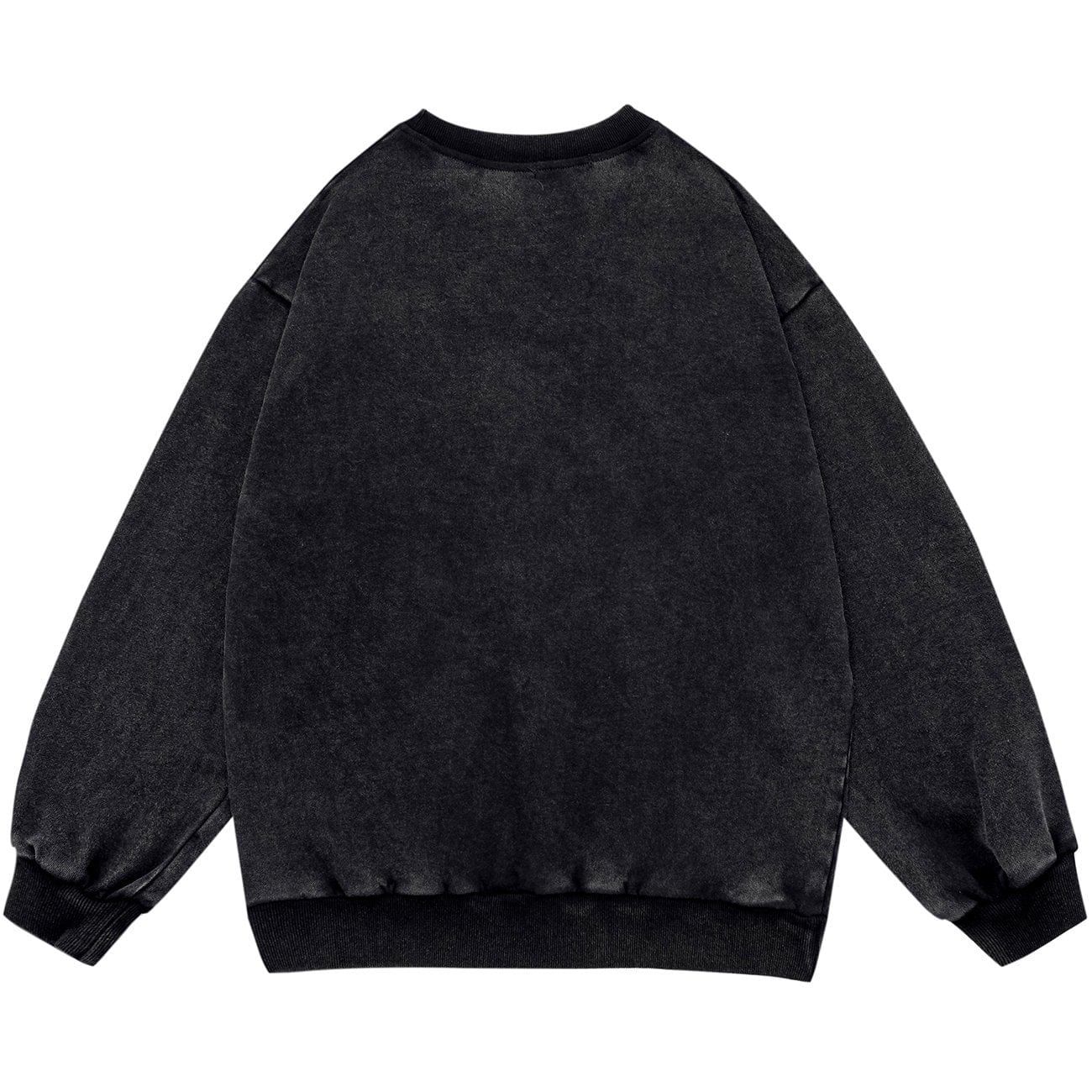 Fuzzy Letters Washed Sweatshirt sold by Yugen Theory product image thumbnail 2