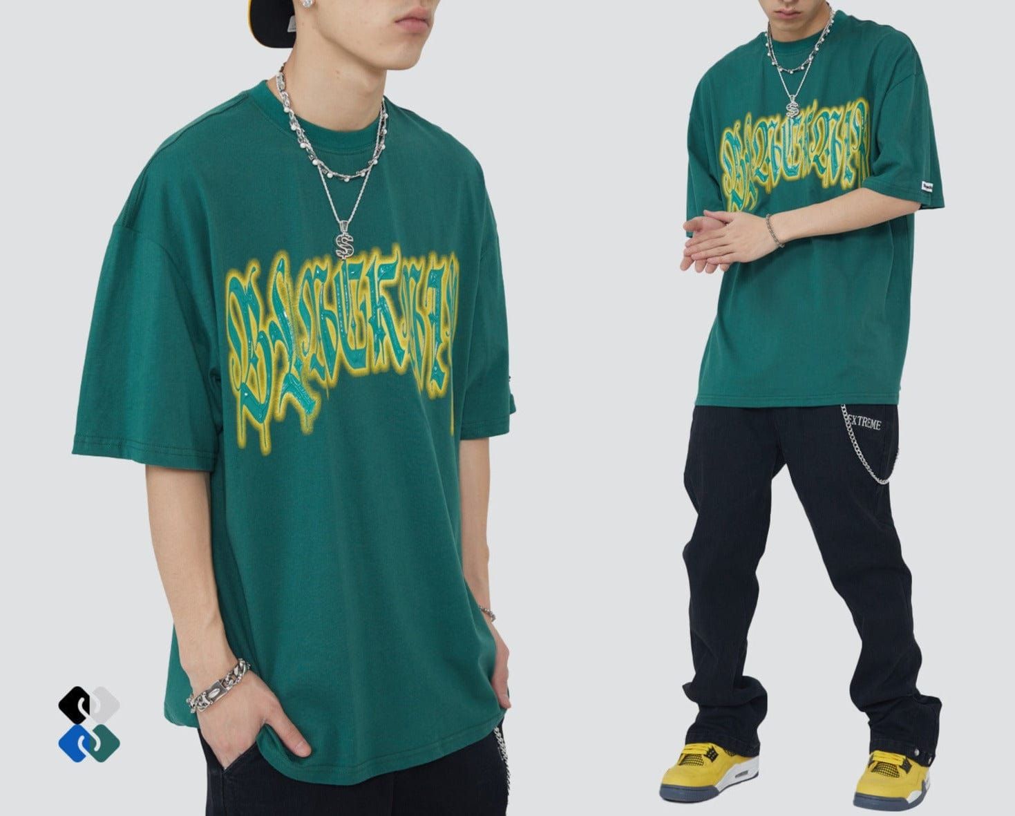 BLACK AIR Gothic Logo T-Shirt sold by Yugen Theory product image thumbnail 3