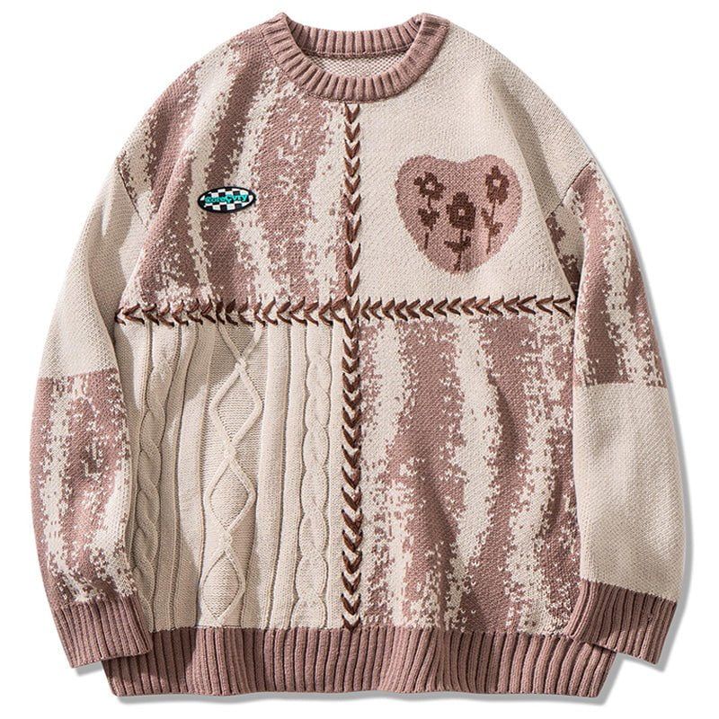 Tie Dye Sweater Heart Patchwork sold by Yugen Theory