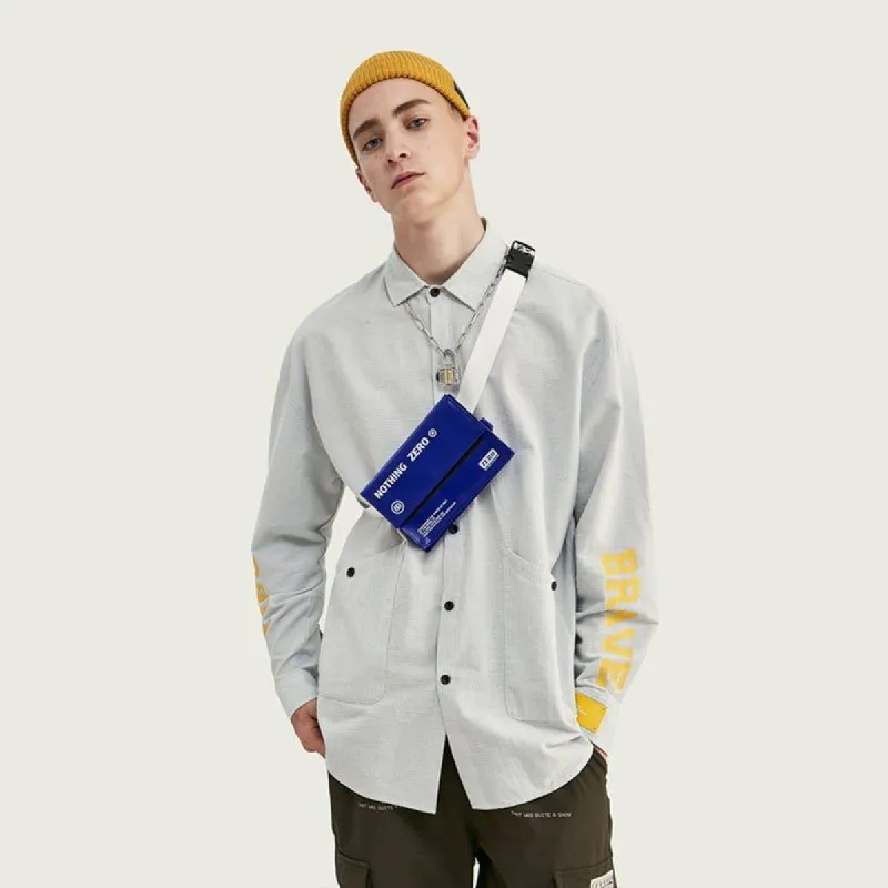 Letter Printed Velcro Bag sold by Yugen Theory